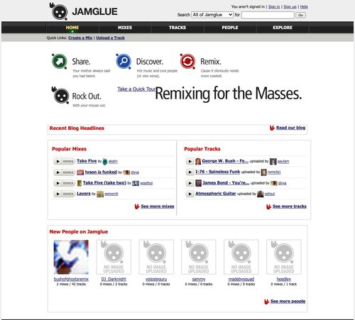 Homepage, December 2006