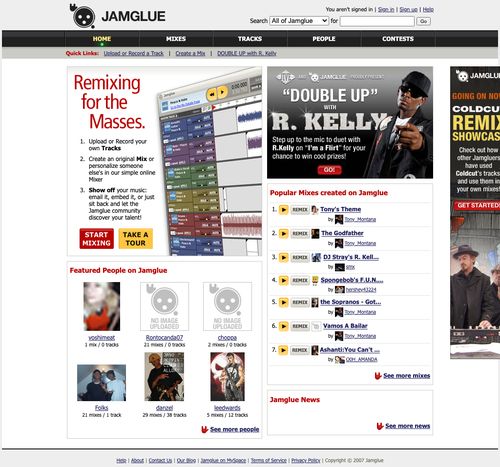 Homepage, July 2007