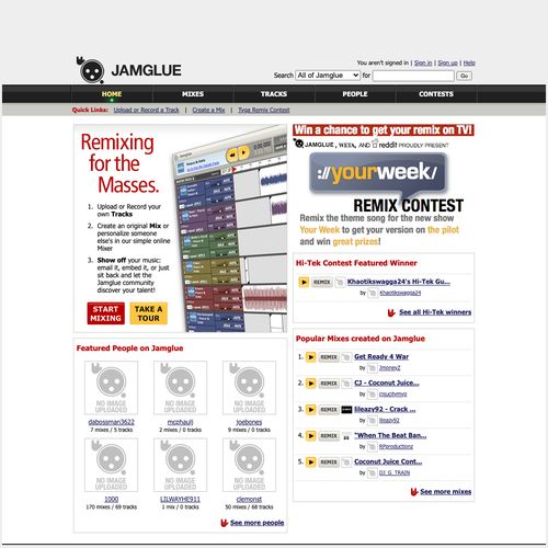 Homepage, June 2008
